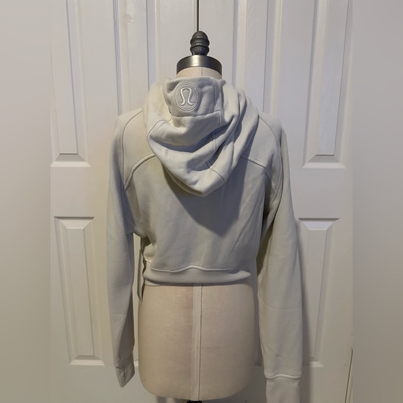 ❤️ LULULEMON SCUBA FULL ZIP CROPPED HOODIE (BONE) SZ 12 NWT ❤️ - Picture 2 of 5